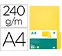 Subcarpeta cartulina liderpapel din a4 pestaña derecha 240g/m2 color amarillo