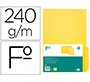 Subcarpeta cartulina liderpapel folio pestaña derecha 240g/m2 amarillo