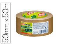 Cinta adhesiva tesa eco papel color kraft 50 mt x 50 mm para embalaje