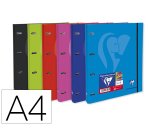 Carpeta clairefontaine mimesys 4 anillas 20 mm carton forrado din a4 con recambio colores surtidos