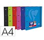 Carpeta clairefontaine mimesys 4 anillas 20 mm carton forrado din a4 con recambio colores surtidos