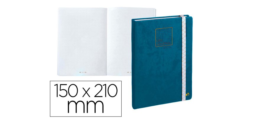 Libreta quo vadis life journal dots metodo bullet 15x21 cm 215 hojas 90 gr tapa azul oscuro