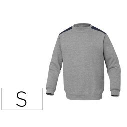 Sudadera deltaplus sweat olino con refuerzo en espalda y codos gris talla s