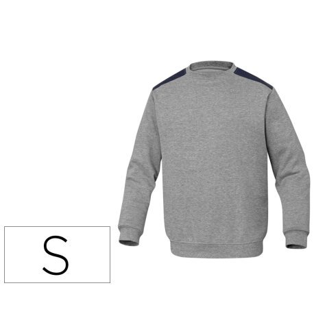 Sudadera deltaplus sweat olino con refuerzo en espalda y codos gris talla s