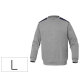 Sudadera deltaplus sweat olino con refuerzo en espalda y codos gris talla l