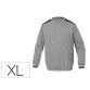 Sudadera deltaplus sweat olino con refuerzo en espalda y codos gris talla xl