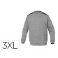 Sudadera deltaplus sweat olino con refuerzo en espalda y codos gris talla 3xl