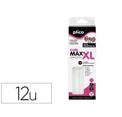 Barra termofusible plico cola extrafuerte max xl 11,5 mm de diametro x 200 mm de alto blister de 12 unidades