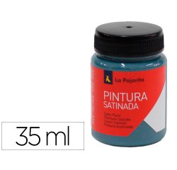 Pintura latex la pajarita satinada l-34 bote 35 ml azul metal