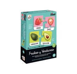 Juego diset educativo frutas y verduras