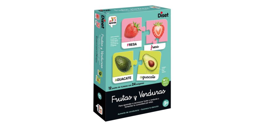 Juego diset educativo frutas y verduras