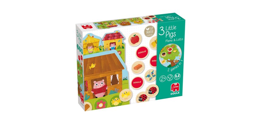 Juego goula educativo memo & loto los 3 cerditos