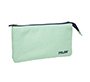 Bolso escolar portatodo milan 1918 collection 3 cremalleras y 5 compartimentos verde 215x35x125 mm