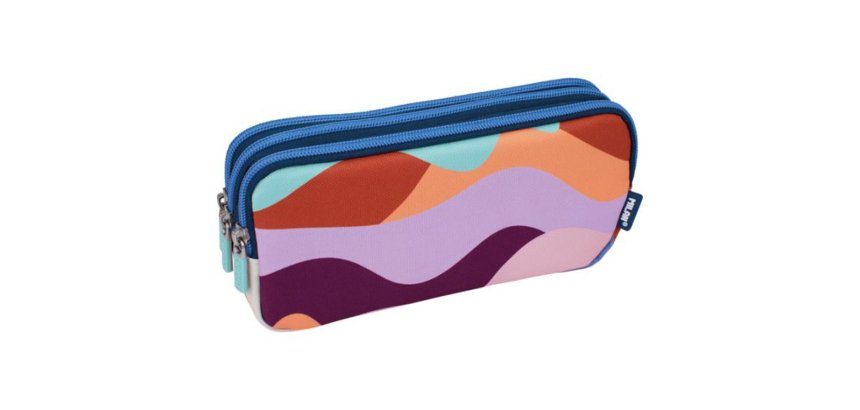 Bolso escolar portatodo milan the fun multicolor 3 cremalleras 220x80x100 mm