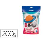 Papel mache milan blanco en polvo bolsa de 200 g