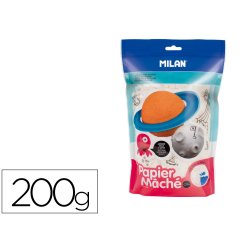 Papel mache milan blanco en polvo bolsa de 200 g