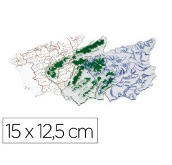 Plantilla faibo mapa españa 15x12,5 cm bolsa de 3 unidades 100% reciclable