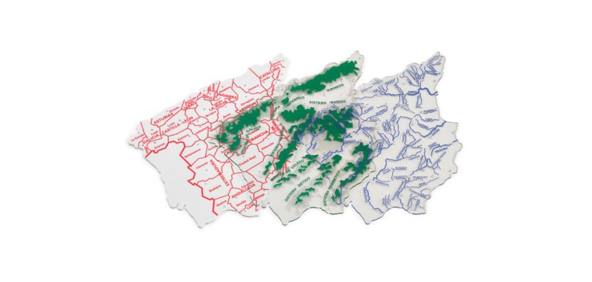 Plantilla faibo mapa españa 15x12,5 cm bolsa de 3 unidades 100% reciclable