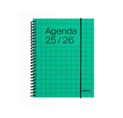 Agenda universal additio mini 16,5x21,5 cm semana vista curso escolar +16 años paginas anotaciones colores surtidos