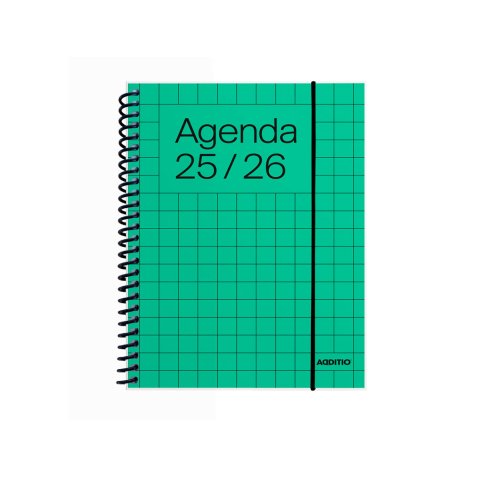 Agenda universal additio mini 16,5x21,5 cm semana vista curso escolar +16 años paginas anotaciones colores surtidos