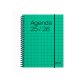 Agenda universal additio mini 16,5x21,5 cm semana vista curso escolar +16 años paginas anotaciones colores surtidos