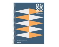 Agenda meridian additio semana vista curso escolar comunicacion familia/centro secundaria a5 colores surtidos