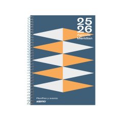 Agenda meridian additio semana vista curso escolar comunicacion familia/centro secundaria a5 colores surtidos