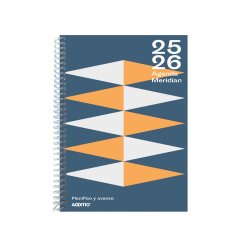 Agenda meridian additio semana vista curso escolar comunicacion familia/centro secundaria a5 colores surtidos