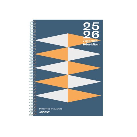 Agenda meridian additio semana vista curso escolar comunicacion familia/centro secundaria a5 colores surtidos