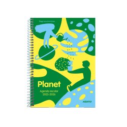 Agenda planet additio semana vista curso escolar comunicacion familia/centro primaria a5 colores surtidos