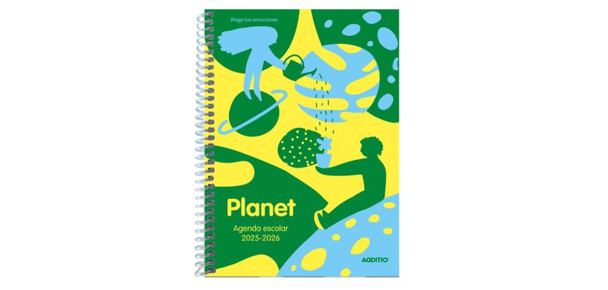 Agenda planet additio semana vista curso escolar comunicacion familia/centro primaria a5 colores surtidos
