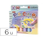 Tempera solida en barra playcolor pastel one caja de 6 unidades colores surtidos