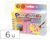 Tempera liquida playcolor liquid pastel 40 ml caja de 6 unidades colores surtidos