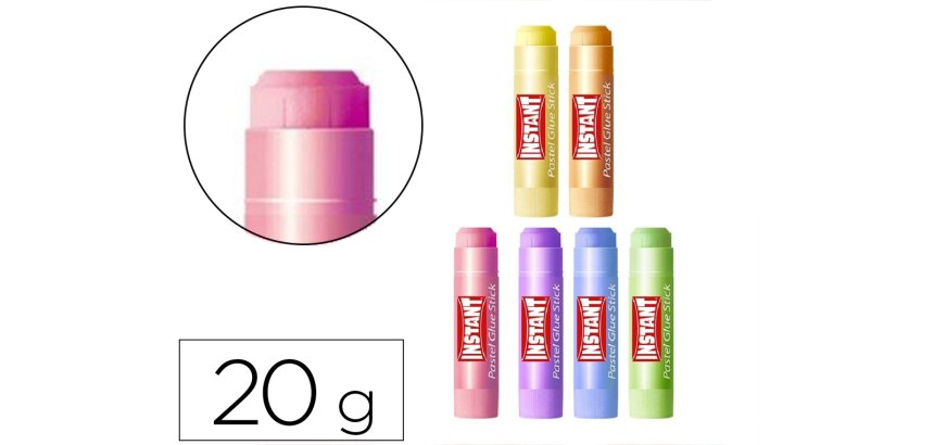 Pegamento en barra instant colores pastel 20 g