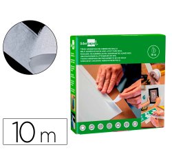 Cinta de cierre adhesiva liderpapel velcro blanco 20mm x 10m