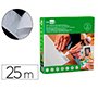 Cinta de cierre adhesiva liderpapel velcro blanco 20mm x 25m