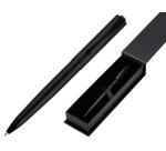 Boligrafo belius turbo aluminio color negro tinta azul caja de diseño
