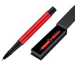 Roller belius turbo aluminio color rojo y negro tinta azul caja de diseño