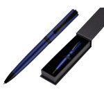 Boligrafo belius turbo aluminio color azul y negro tinta azul caja de diseño