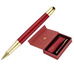 Boligrafo y estuche belius soiree color art deco granate y dorado tinta azul caja de diseño