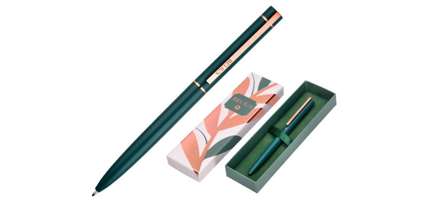 Boligrafo belius rose aluminio tinta azul caja de diseño