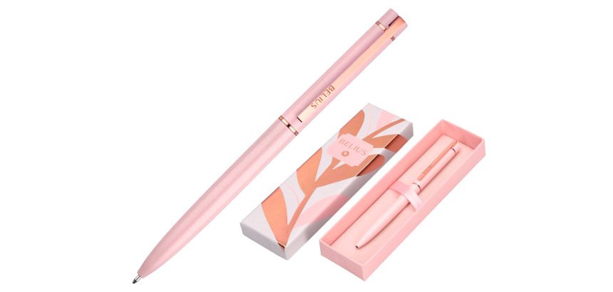 Boligrafo belius rose aluminio tinta azul caja de diseño