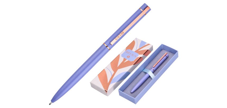 Boligrafo belius rose aluminio tinta azul caja de diseño