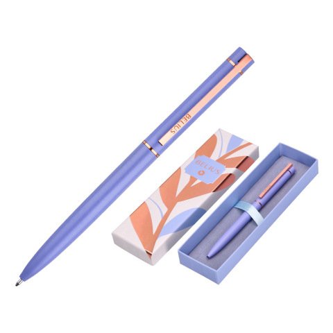 Boligrafo belius rose aluminio color lavanda/oro rosa tinta azul caja de diseño