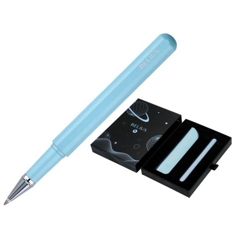 Roller y funda de similpiel belius space b color minimalista azul tinta azul caja de diseño