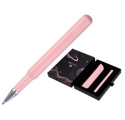 Roller y funda de similpiel belius space b color minimalista rosa tinta azul caja de diseño