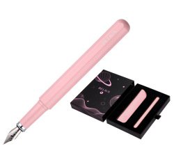 Pluma y funda de similpiel belius space b color minimalista rosa tinta azul caja de diseño