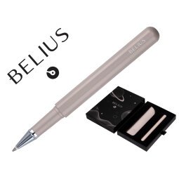 Roller y funda de similpiel belius space b color minimalista gris tinta azul caja de diseño