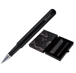 Roller y funda de similpiel belius space b color minimalista negro tinta azul caja de diseño