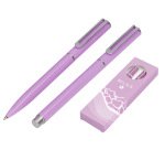 Juego boligrafo y roller belius endless summer aluminio tinta azul caja de diseño